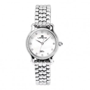 Orologio Donna Automatico LORENZ 030240EE in Acciaio con Fondo Madreperla e Diamanti