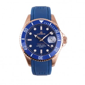 Orologio Uomo Solo Tempo LORENZ LZ030234EE Cinturino Gomma Fondo Blu Datario