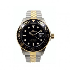 Orologio Uomo Automatico LORENZ LZ28196GG Acciaio Bicolore Fondo Nero con Datario