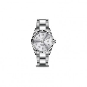 Orologio Donna Solo Tempo LORENZ LZ028192AA in Acciaio Fondo Argento con Datario