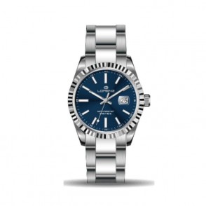 Orologio Donna Solo Tempo LORENZ LZ028192CC in Acciaio Fondo Blu con Datario
