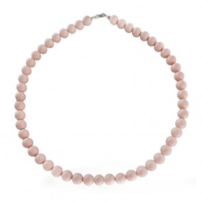 Collana Donna KIOTO COLGATAROSA con Agata Rosa e chiusura Oro Bianco 18 kt 