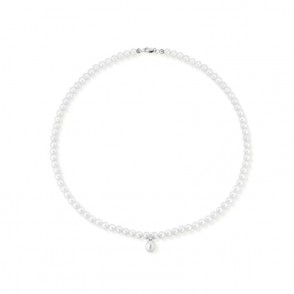 Collana Donna KIOTO COLPE003/7OV con Perla Ovale e Diamante chiusura Oro 18 kt
