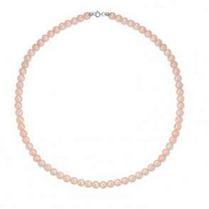 Collana Donna KIOTO COLLROSA con Perle Rosa e chisura oro Bianco 18 kt