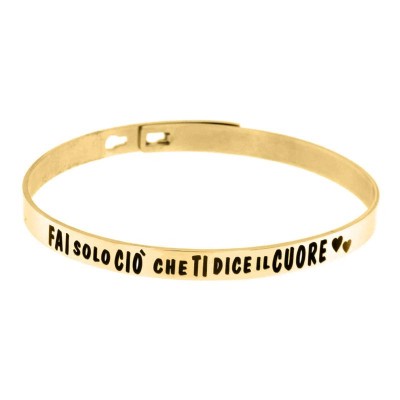 Bracciale Rigido Donna LE CAROSE BRSCRI09 in Ottone con Frase Incisa 