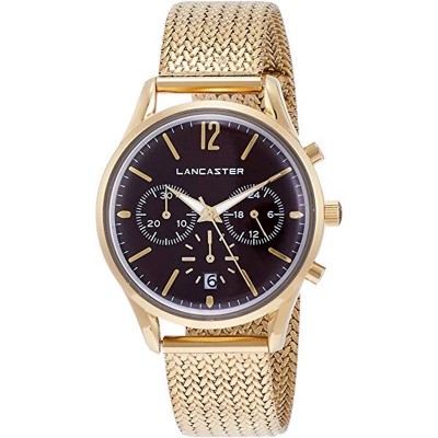 Orologio Unisex Cronografo LANCASTER MLP004B/YG/MR Acciaio PVD Oro Fondo Marrone