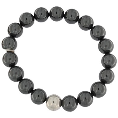 Bracciale donna elastico sfere EMATITE-PA110 Kokichi 18kt