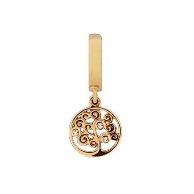 Charm Pendente Christina In Argento 925 Placcato Oro 18kt Albero Della Vita - 610-G30