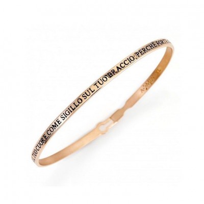 Bracciale Unisex Amen SC008-S Di Tipo Rigido In Argento 925 Colore Oro Rosa