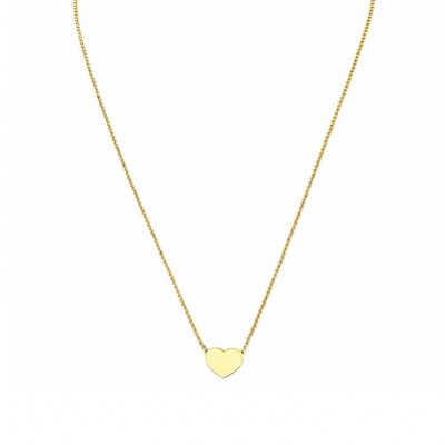COLLANA PREGA AMA CLHG3 CON CUORE IN ARGENTO 925 COLORE ORO E CHIUSURA MOSCHETTONE