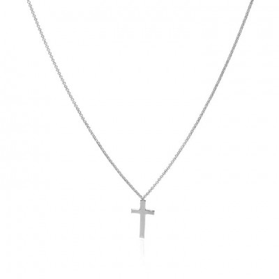 Collana Amen Con Croce Clcb4 Colore Argento In Argento 925 Chiusura Moschettone