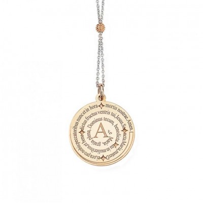 Collana Pendente Donna Amen Coelis Clgamr Preghiera Angelo Di Dio Incisa Colore Rose
