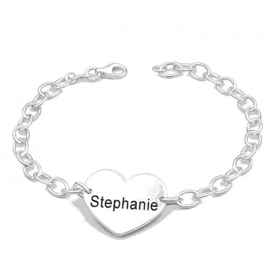 Bracciale In Argento 925 Personalizzato Heart