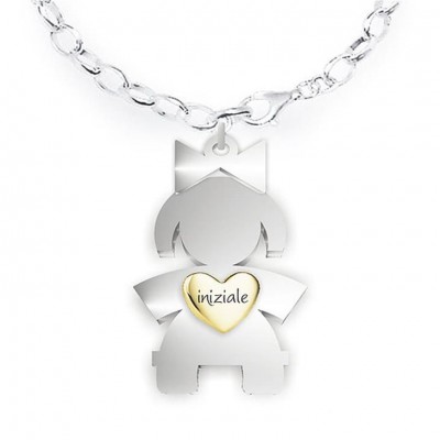 Collana In Argento 925 Personalizzata Babygold Love Bimba