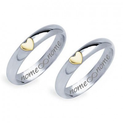 Fedine Personalizzate In Argento 925 Gold Love