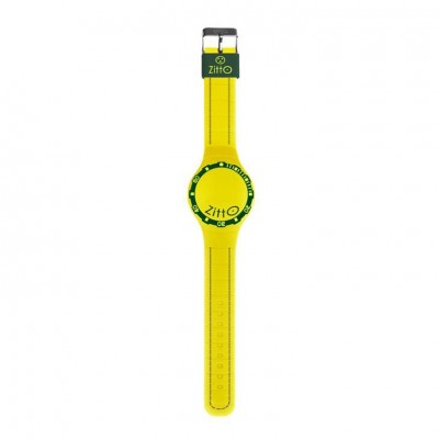 Orologio Led Solo Tempo Zitto Squba Cassa E Cinturino Silicone Giallo