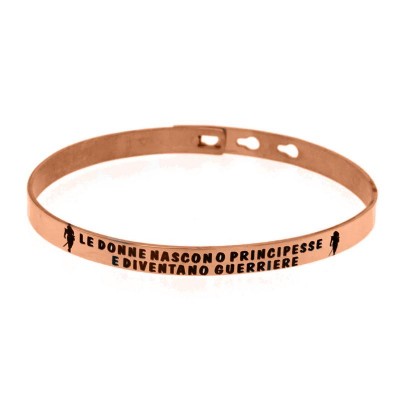 Bracciale Rigido Donna LE CAROSE BRSCRI04 in Ottone con Frase Incisa