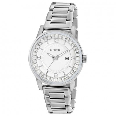 Orologio Solo Tempo Donna Breil Tw1154 Cassa Acciaio Ghiera Cristalli Data
