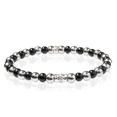 Bracciale Unisex GERBA 622 Elastico con Pietre Naturali e Argento 925