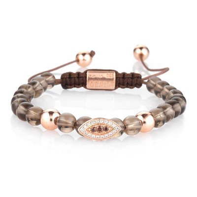 Bracciale Macramè GERBA KELLY 435 con Pietre Naturali Occhio Zirconato e Argento 925