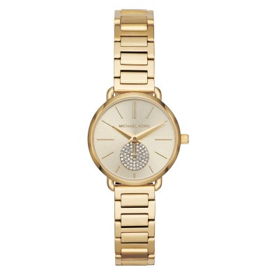 OROLOGIO DONNA SOLO TEMPO MICHAEL KORS MK3838 IN ACCIAIO DORATO CON PIETRE