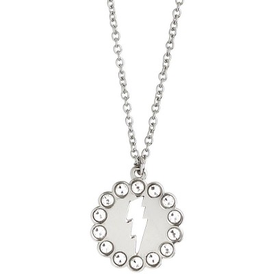 collana donna boccadamo PI-GR29 in acciaio con fulmine pendente con cristalli