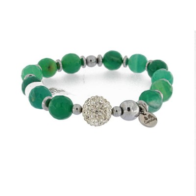 Bracciale da Donna Elastico CAPRITALY DELIGHT STONE 04 con Agata Verde