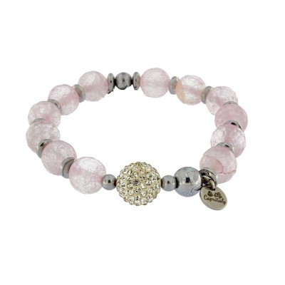 Bracciale da Donna Elastico CAPRITALY DELIGHT STONE 13 con Quarzo Rosa