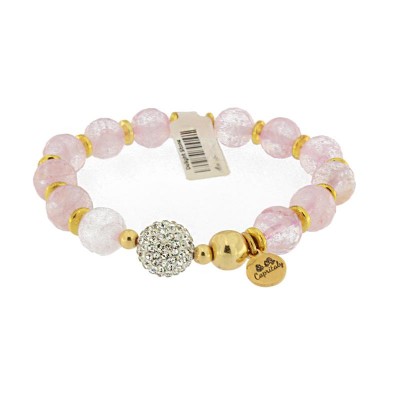 Bracciale da Donna Elastico CAPRITALY DELIGHT STONE 14 con Quarzo Rosa