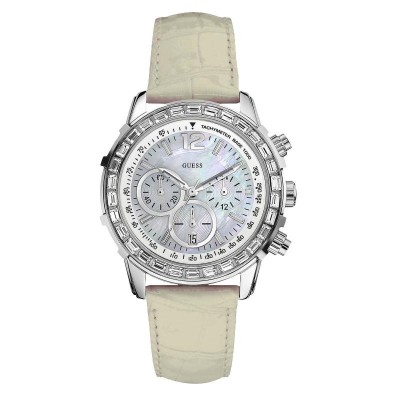 Orologio Donna Cronografo GUESS W0017L1 con Madreperla e Cinturino Pelle 