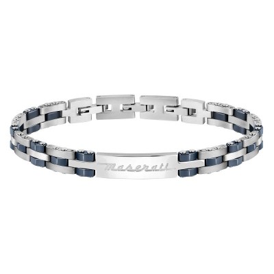 Bracciale Uomo MASERATI JM220ASR01 in Acciaio con Ceramica Blu