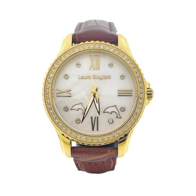 Orologio Donna Solo Tempo LAURA BIAGIOTTI 2981T-2036LGDOL Cinturino Pelle con Madreperla