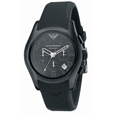 orologio uomo cronografo armani AR1430 cassa ceramica cinturino gomma