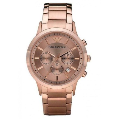 Orologio Uomo Cronografo ARMANI AR2452 Cinturino Acciaio PVD Rosato