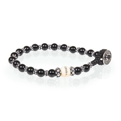 Bracciale Unisex Cordoncino GERBA LAB 064 con Pietre Naturali e Chiusura Cappio