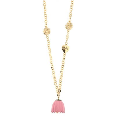 Collana in Metallo 3540971 Amo Capri dettagli forma di fiore cuore e campanella pendente forma di fiore 