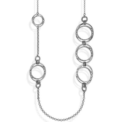 collana donna boccadamo XGR594 con decorazioni circolari e cristalli swarovski