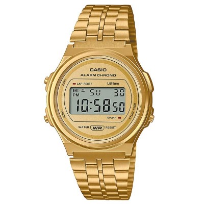 Orologio digitale unisex Casio Casio Vintage A171WEG-9AEF in acciaio pvd dorato