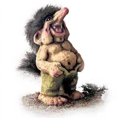 Statua Fat Troll Portafortuna Nyform 840124