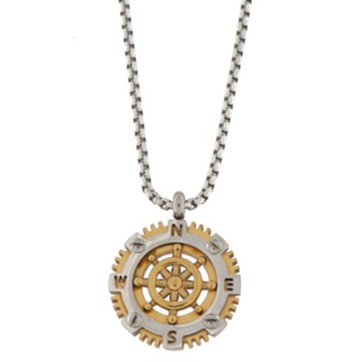 Collana Da Uomo Galassia GSCL180 In Acciaio Simbolo Timone Colore Argento e Oro