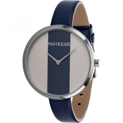 Orologio Unisex NAJ-OLEARI PAPAVERI NJ510 In Pelle PVD Blu E Cassa Acciaio 