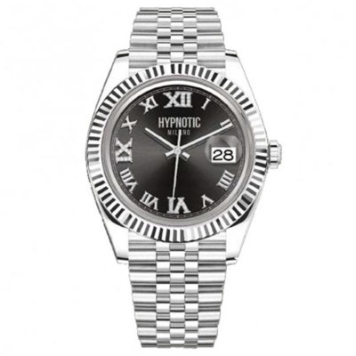 Orologio solo tempo uomo Hypnotic Milano HYP0402 in acciaio jubilee con quadrante nero