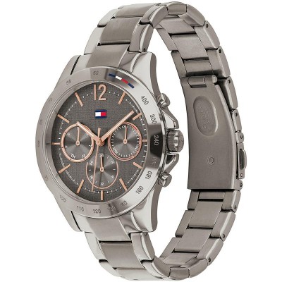 Orologio Da Donna Cronografo Tommy Hilfiger Collezione Haven 1782196 In Acciaio PVD Grigio 