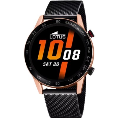 Orologio Smartwatch Uomo Lotus 50025/1 Digitale In Acciaio Nero E Oro Rosa
