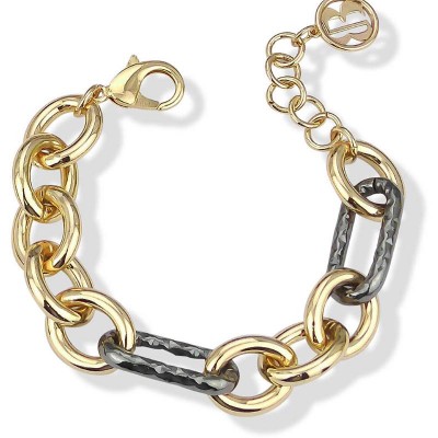 Bracciale A Catena Forzatina Da Donna Boccadamo My Chain XBR897D In Bronzo Bicolore