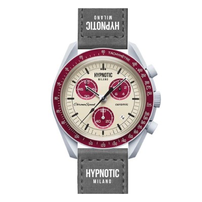 Orologio Uomo Cronografo HYPNOTIC HYP0600 Cassa Resina Cinturino Tessuto Citta Oro