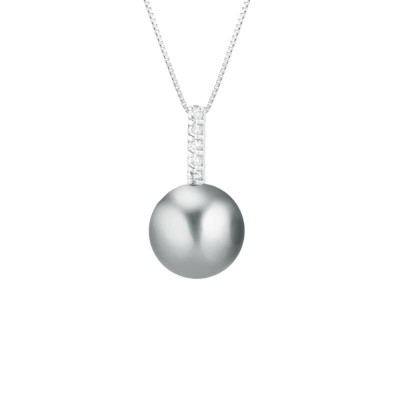 Collana Dona KIOTO CIO5P/7G-SI+ in Oro 18kt con Perla pendente e Diamanti