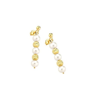 Orecchini Pendenti Donna KIOTO 361AS in Oro 18kt con Perle 4/5 mm