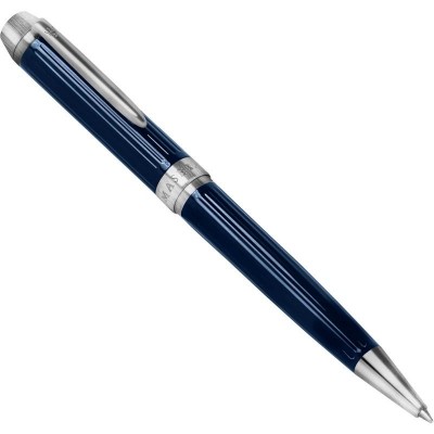 Penna Sfera Uomo MASERATI J880642102 Smalto Blu Dettagli Argento