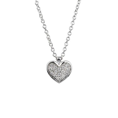 Collana Donna POLELLO G3204CB Oro 18kt con Cuore e Diamante